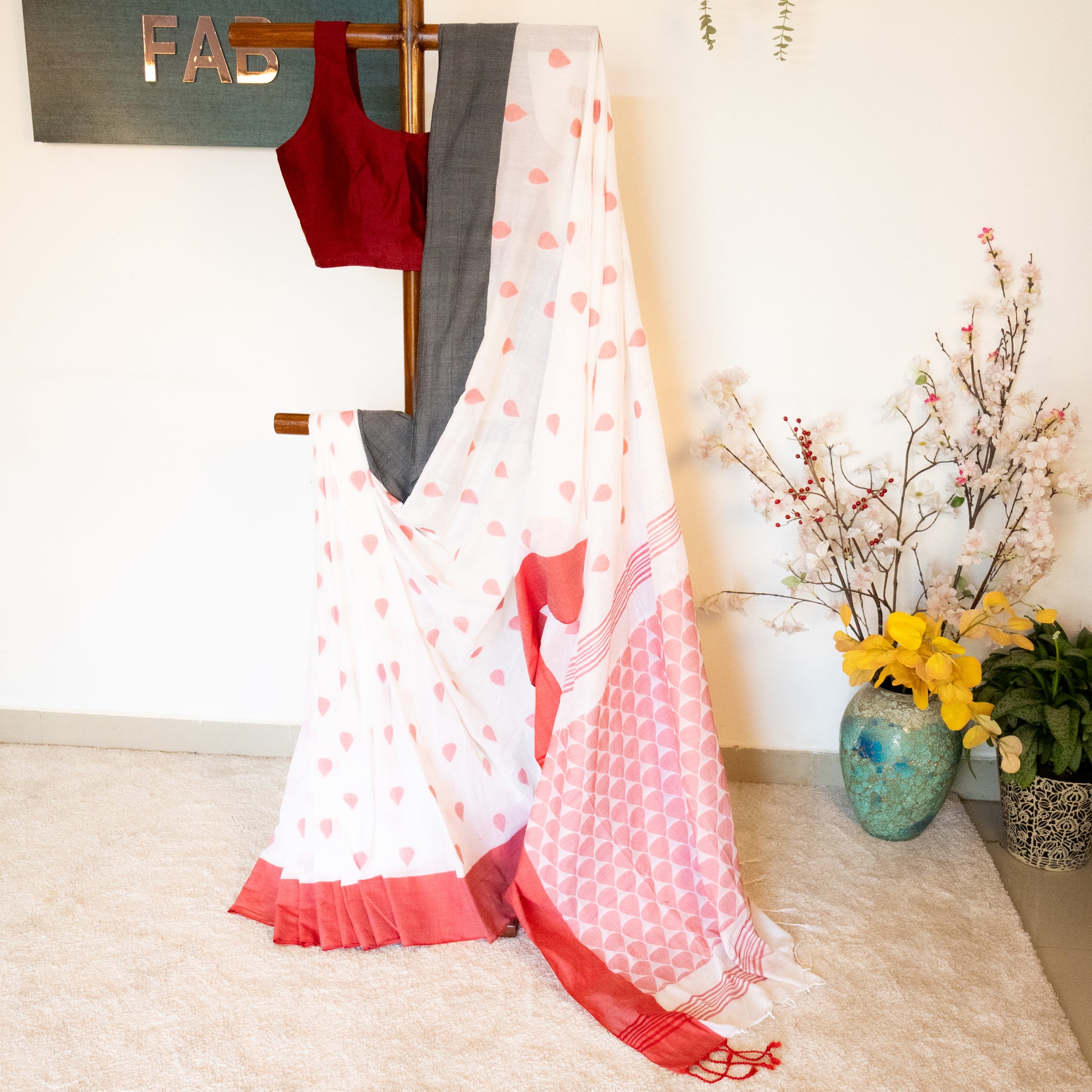Durga - Khadi Red Droplets