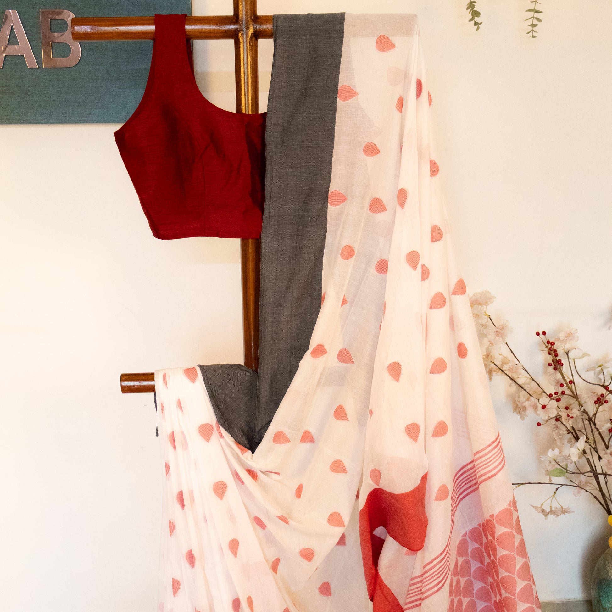 Durga - Khadi Red Droplets