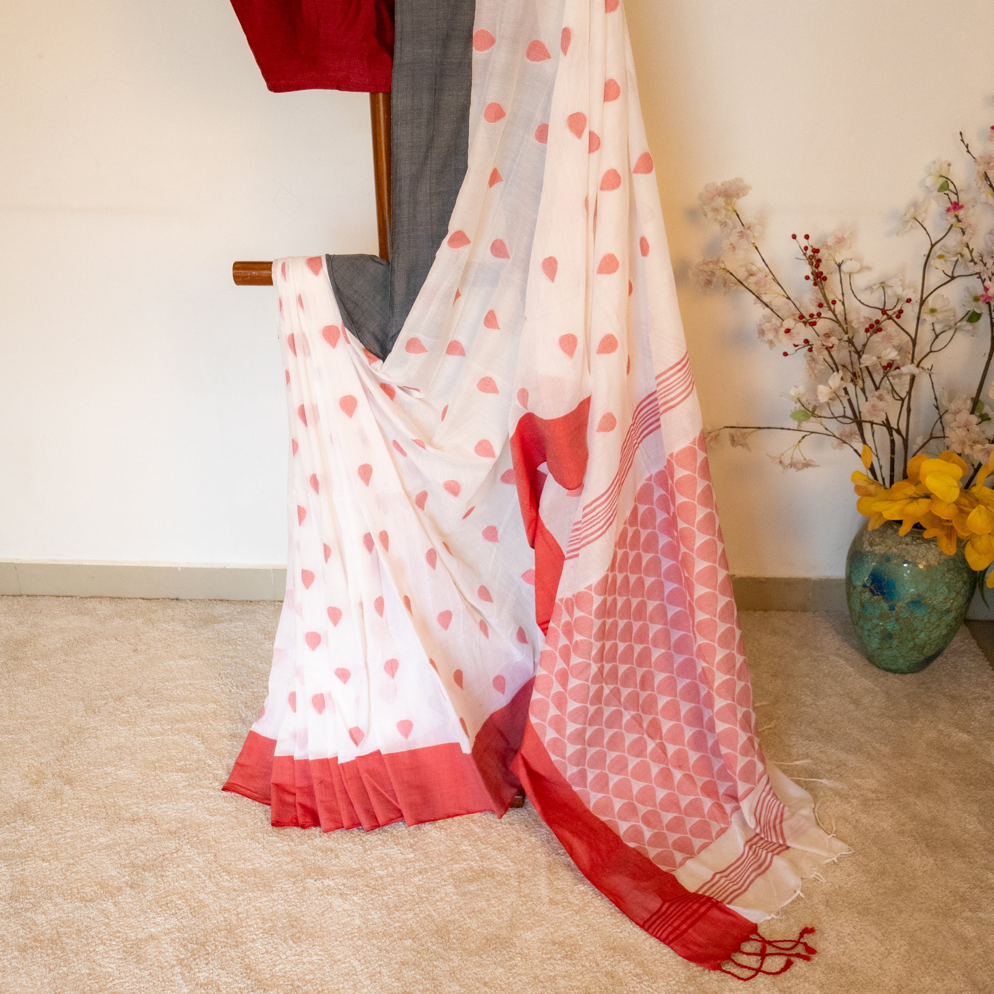 Durga - Khadi Red Droplets