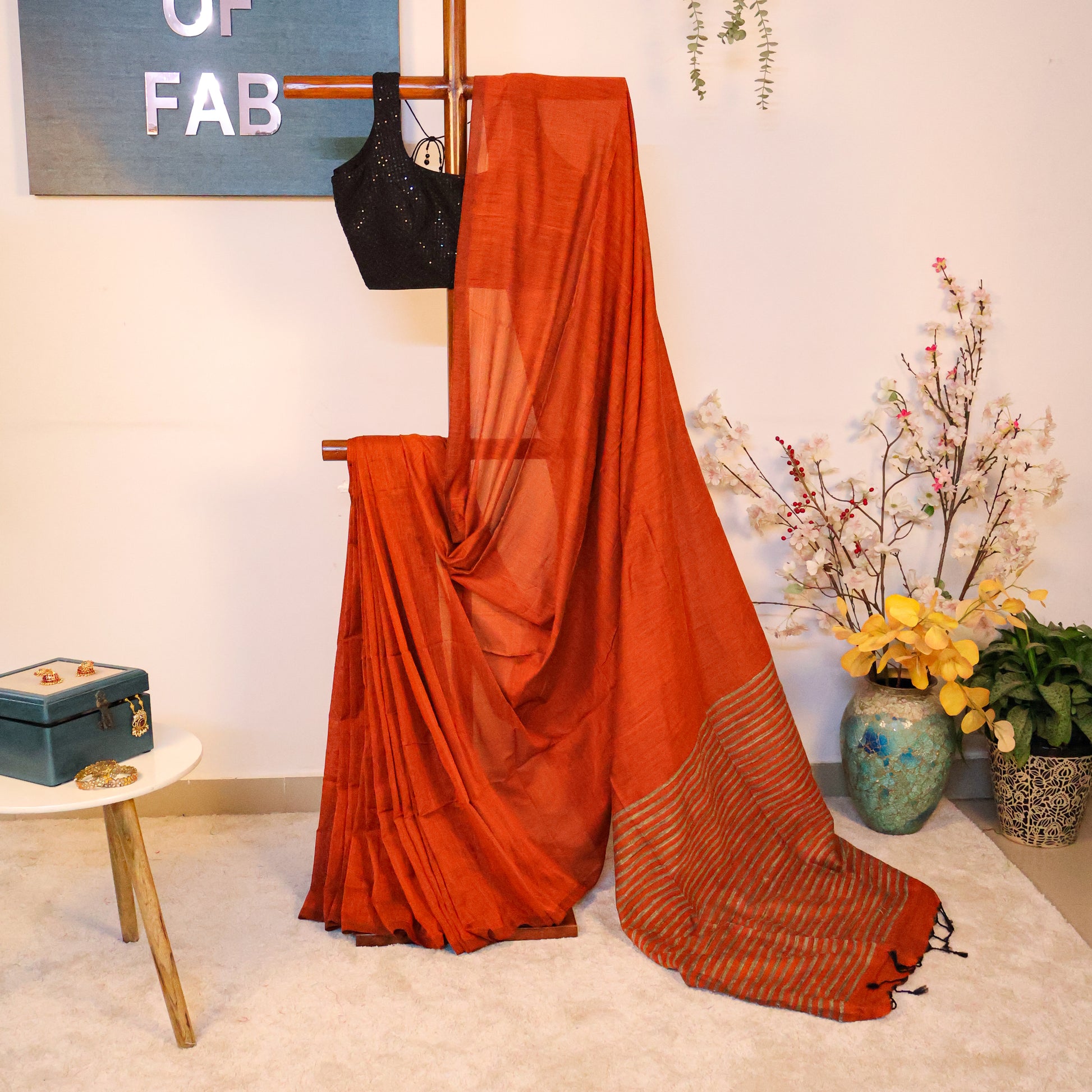 Kamakshi - Khadi Striped Pallu