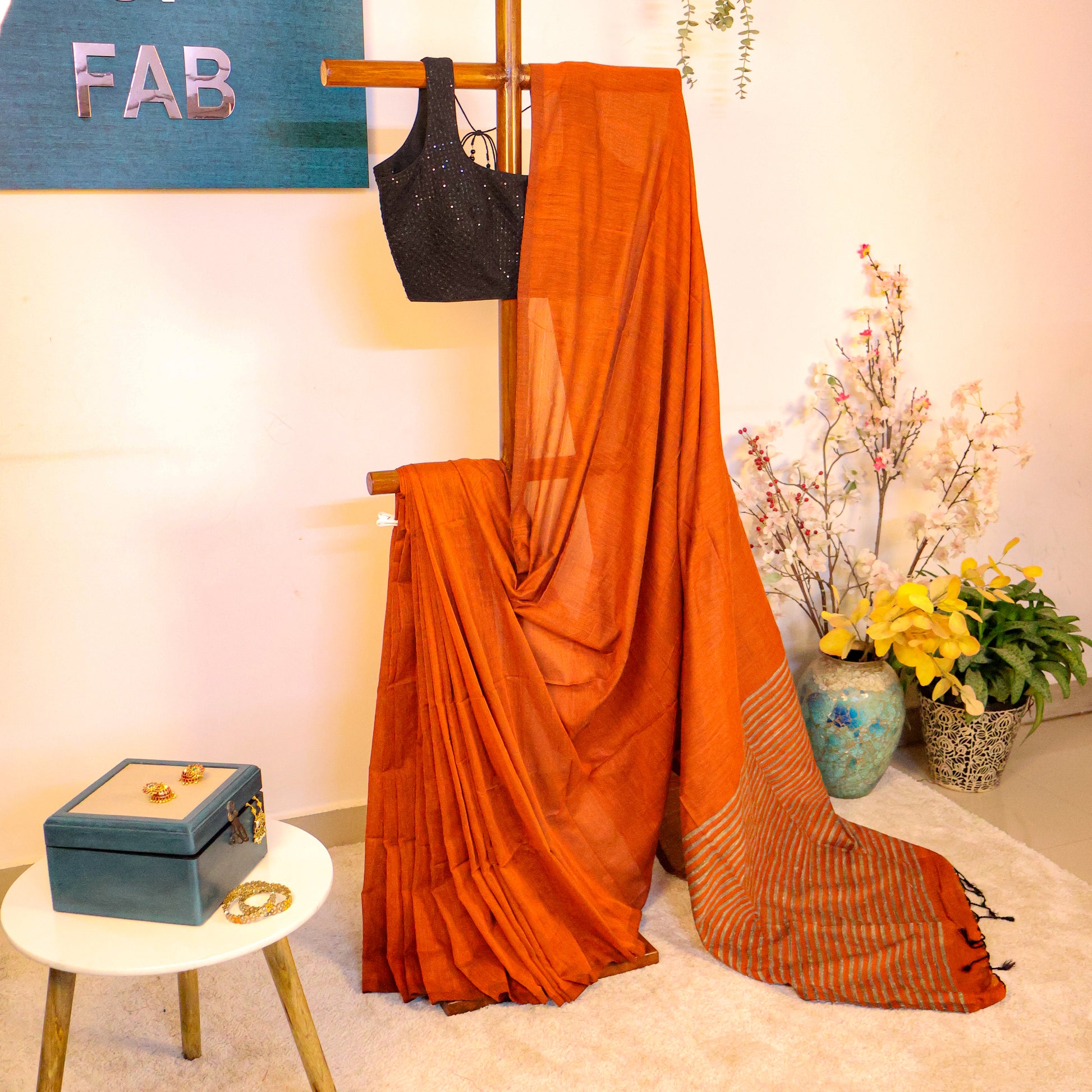 Kamakshi - Khadi Striped Pallu